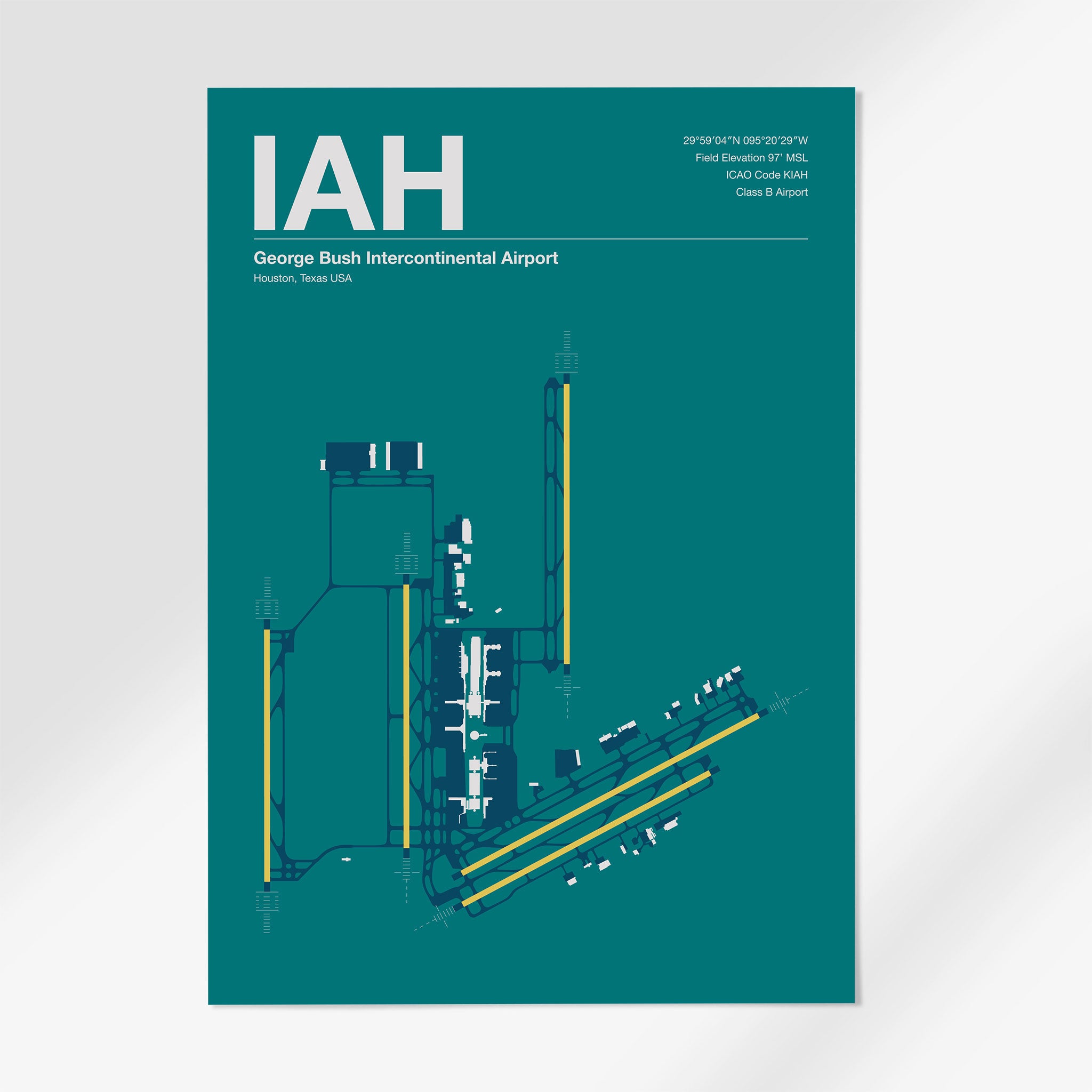 IAH | Houston - A3 - Mid - Century Moss - No Frame