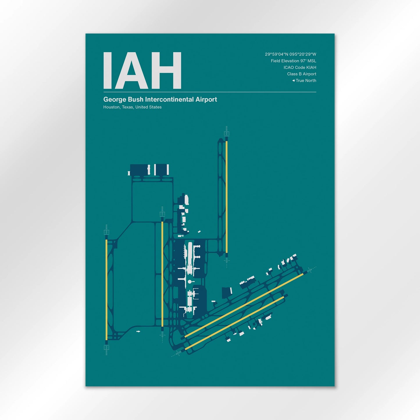 IAH | Houston - Mid - Century Moss - A1 - No Frame