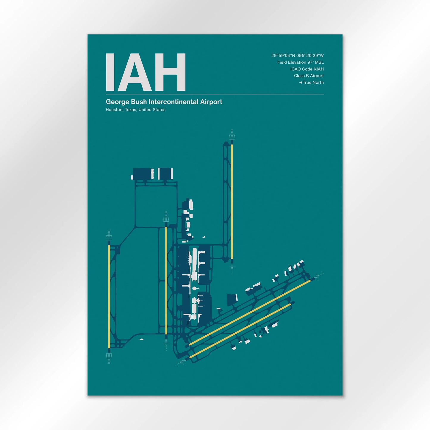 IAH | Houston - Mid - Century Moss - A2 - No Frame