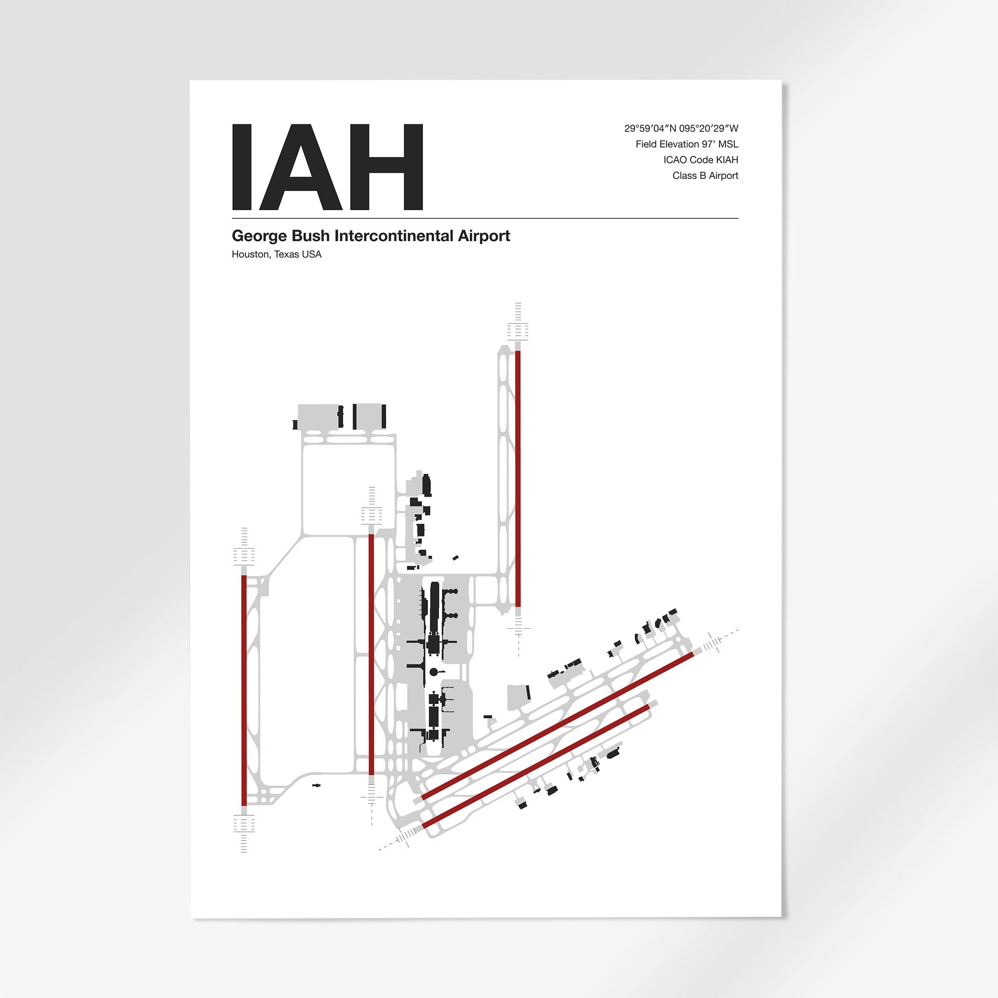 IAH | Houston - A3 - Mid - Century Modern - No Frame