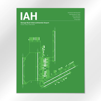 IAH | Houston - Overland Green - 16×20" - No Frame