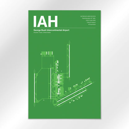 IAH | Houston - Overland Green - 24×36" - No Frame