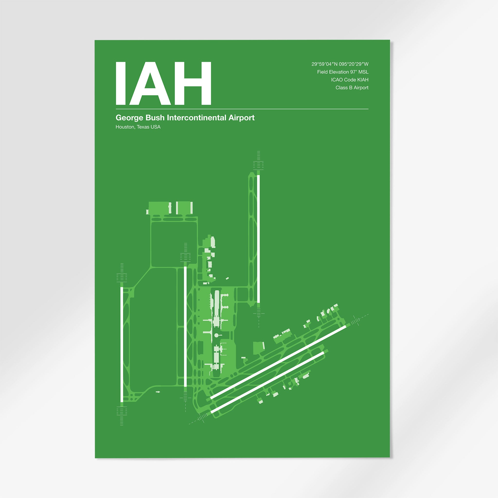 IAH | Houston - A3 - Overland Green - No Frame