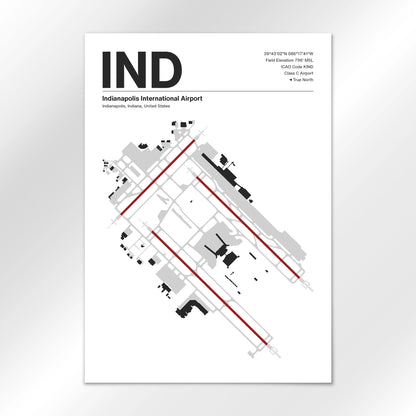 IND | Indianapolis - Mid - Century Modern - A1 - No Frame