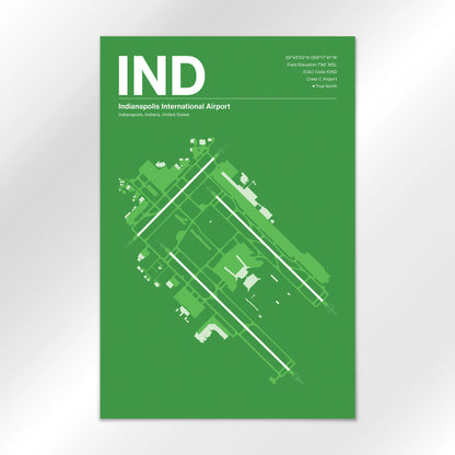 IND | Indianapolis - Overland Green - 12×18" - No Frame