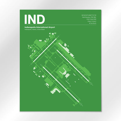 IND | Indianapolis - Overland Green - 16×20" - No Frame