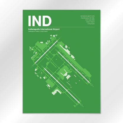 IND | Indianapolis - Overland Green - 18×24" - No Frame