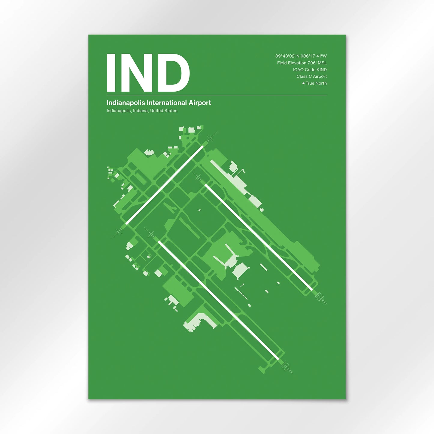 IND | Indianapolis - Overland Green - A2 - No Frame