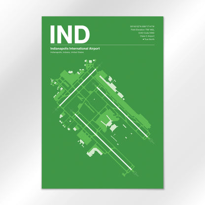 IND | Indianapolis - Overland Green - A3 - No Frame