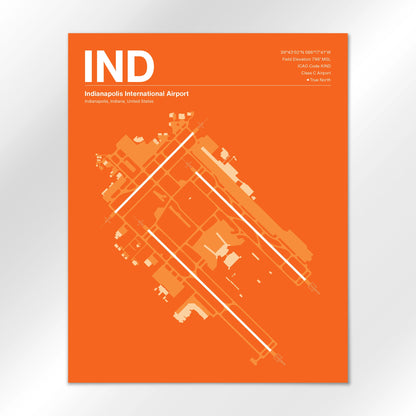 IND | Indianapolis - Sunset Orange - 16×20" - No Frame