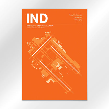 IND | Indianapolis - Sunset Orange - A1 - No Frame