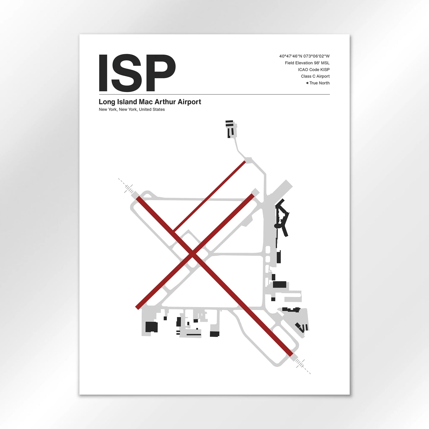 ISP Airport Diagram