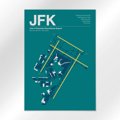 JFK | New York - Mid - Century Moss - A2 - No Frame