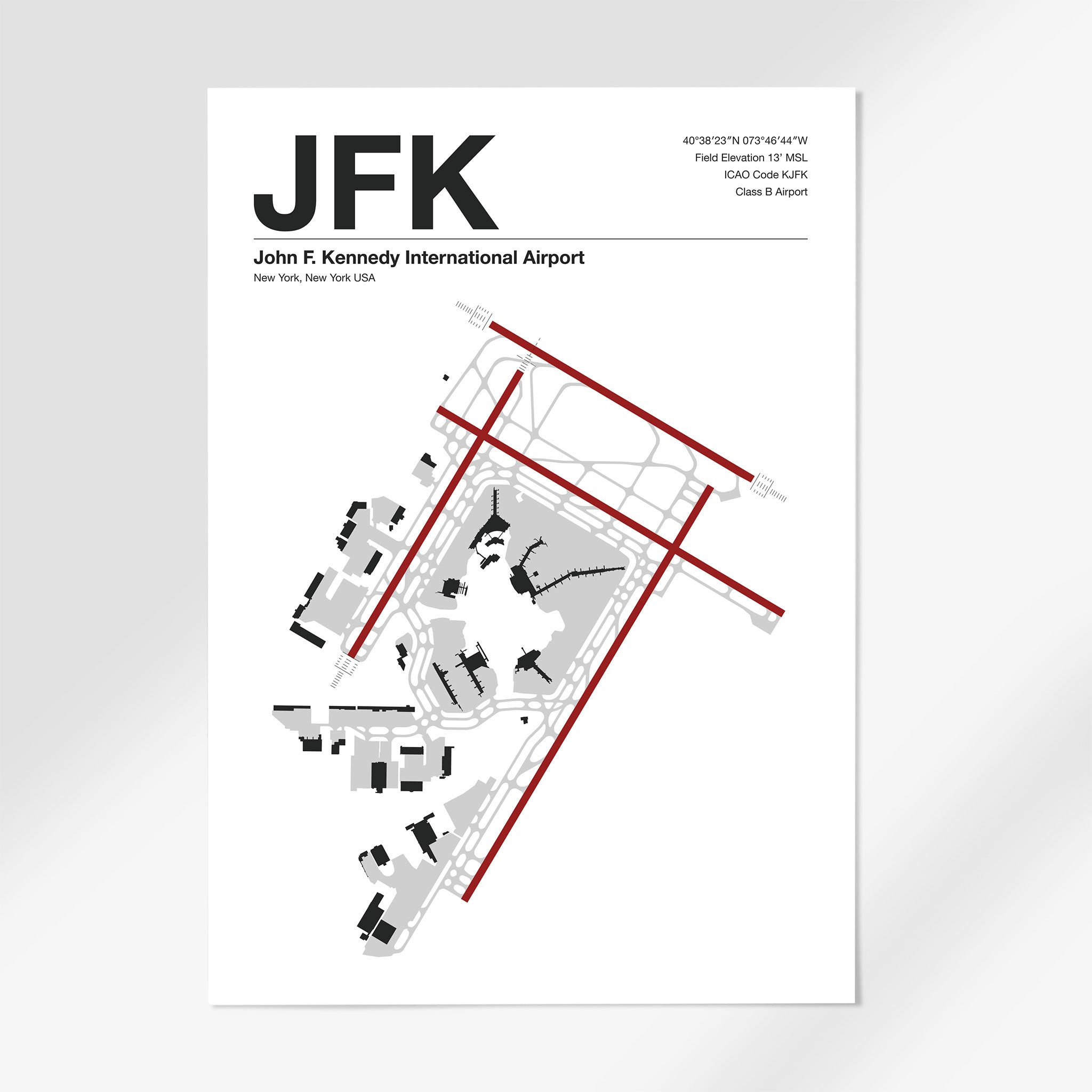 JFK | New York - A3 - Mid - Century Modern - No Frame
