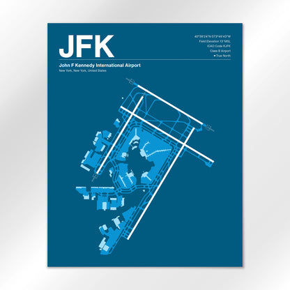 JFK | New York - Skyline Blue - 16×20" - No Frame