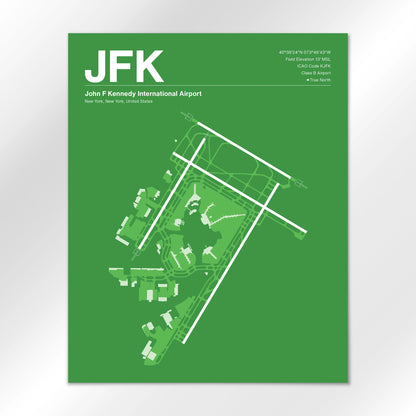 JFK | New York - Overland Green - 16×20" - No Frame
