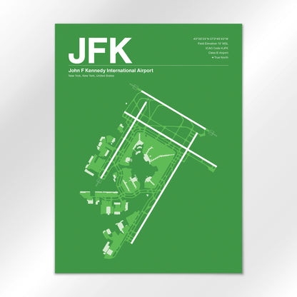 JFK | New York - Overland Green - 18×24" - No Frame