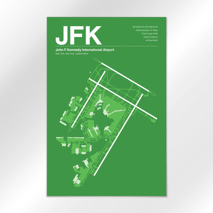 JFK | New York - Overland Green - 24×36" - No Frame
