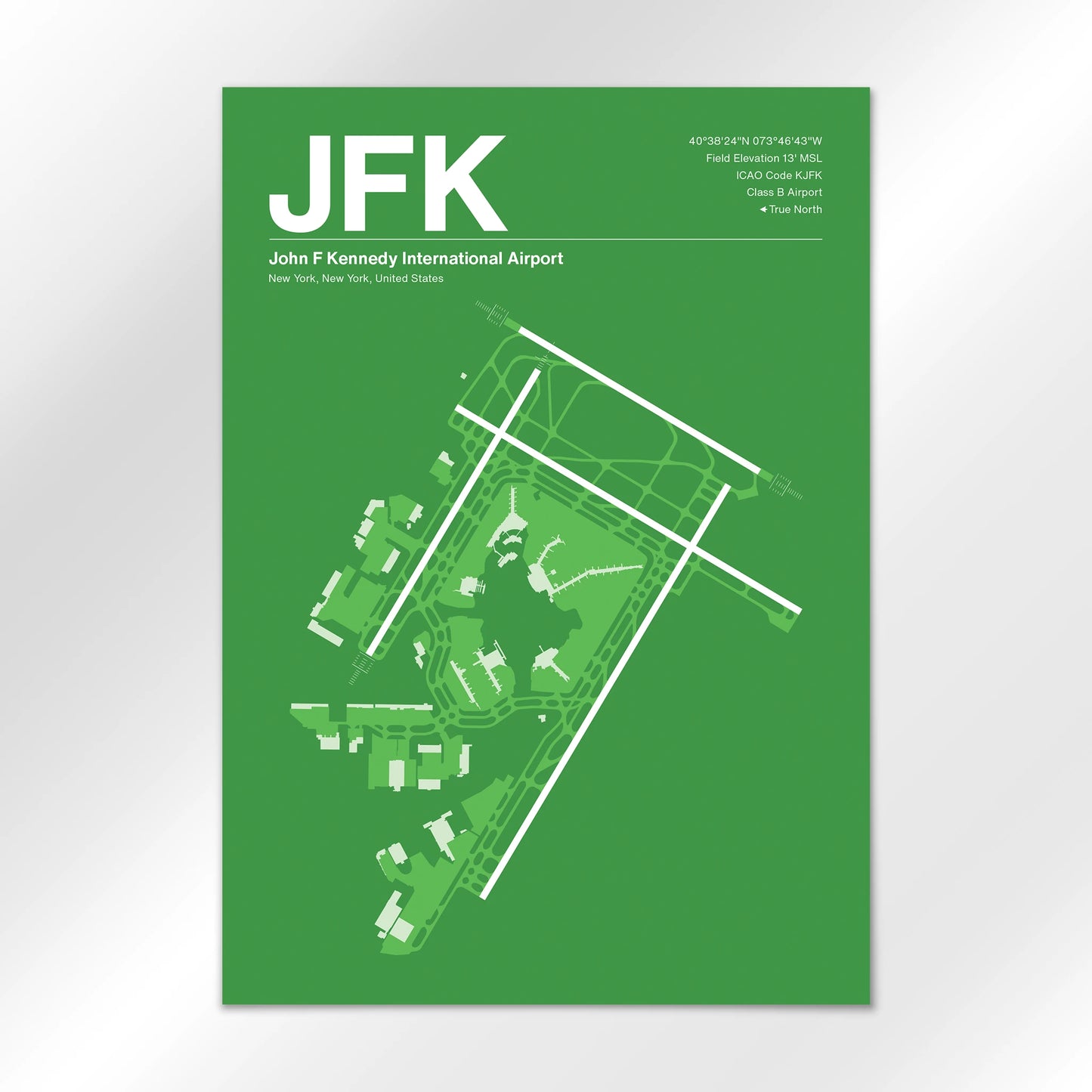 JFK | New York - Overland Green - A2 - No Frame