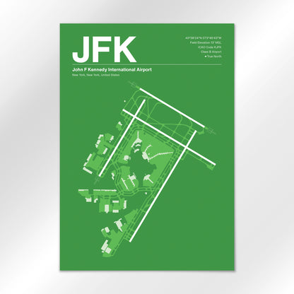 JFK | New York - Overland Green - A3 - No Frame