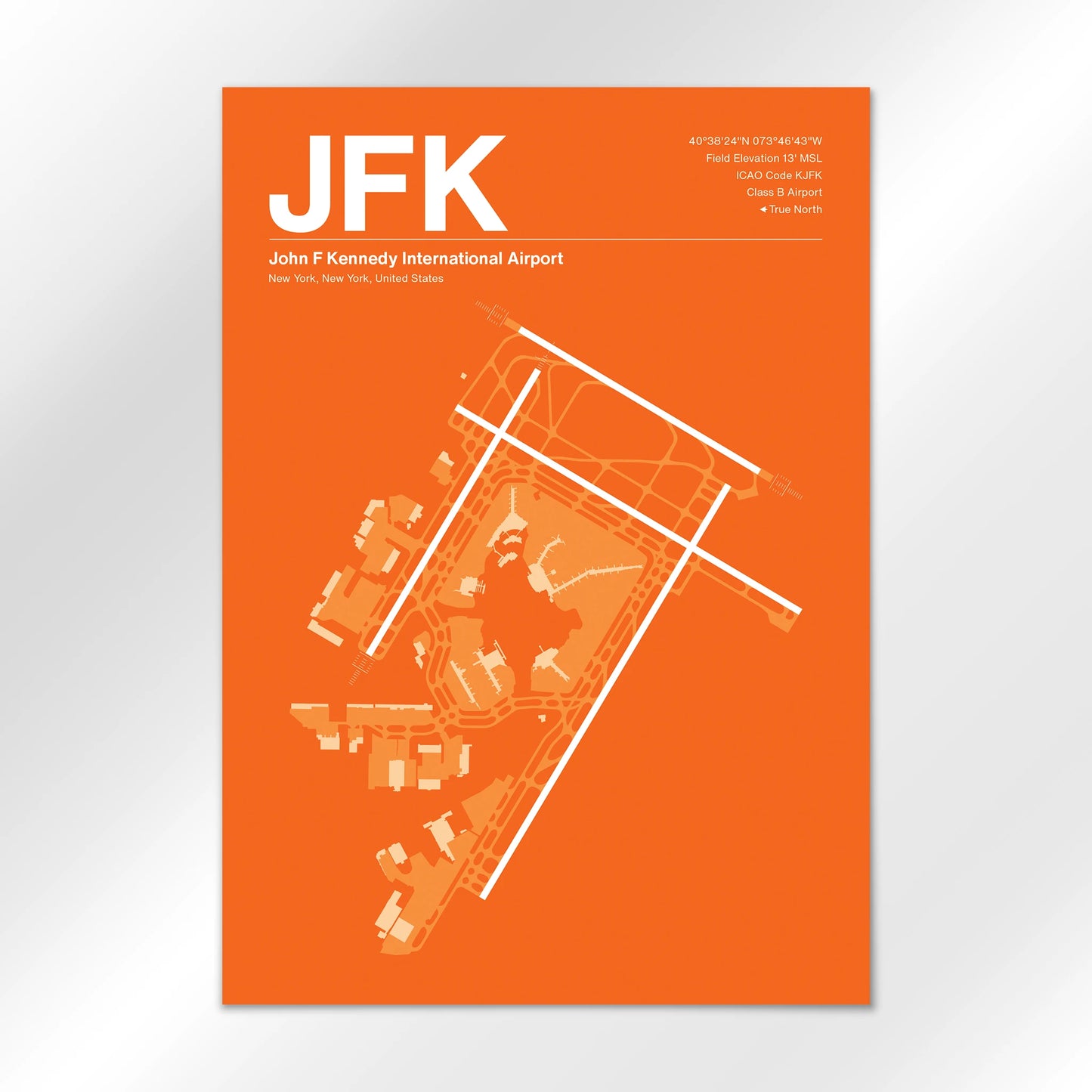 JFK | New York - Sunset Orange - A1 - No Frame