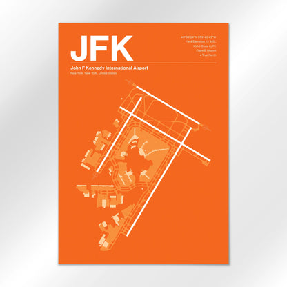 JFK | New York - Sunset Orange - A1 - No Frame
