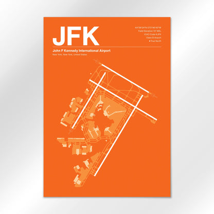 JFK | New York - Sunset Orange - A2 - No Frame
