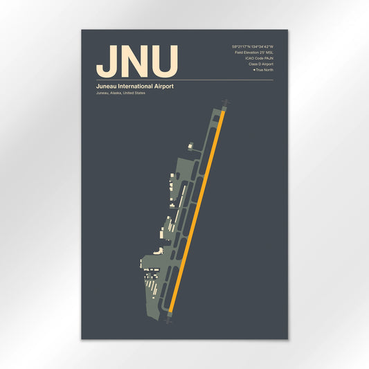 JNU | Juneau - Mid - Century Slate - 12×18" - No Frame