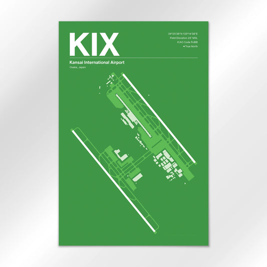 KIX | Osaka - Overland Green - 12×18" - No Frame