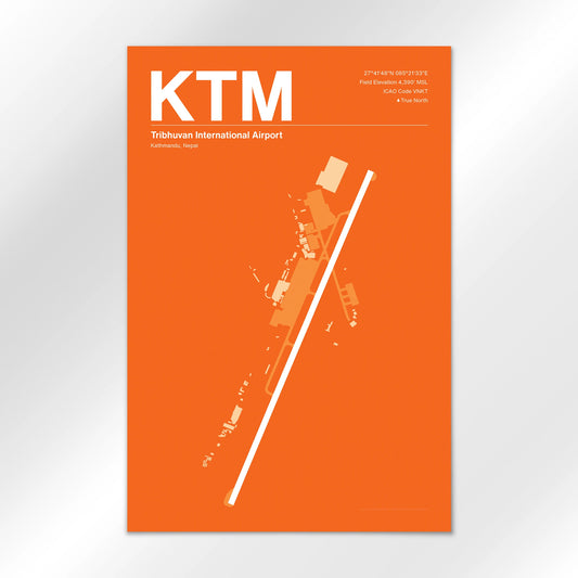 KTM | Kathmandu - Sunset Orange - 12×18" - No Frame