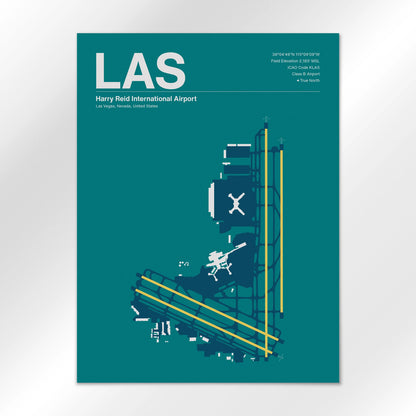 LAS | Las Vegas - Mid - Century Moss - 18×24" - No Frame