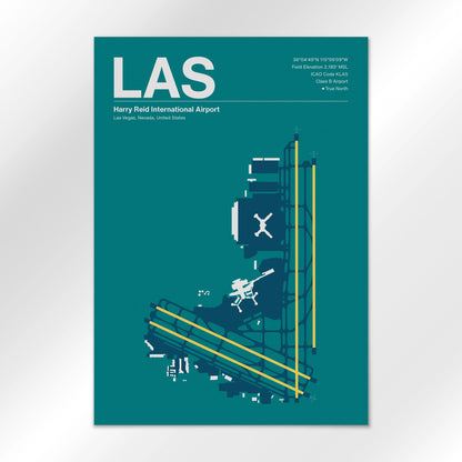 LAS | Las Vegas - Mid - Century Moss - A3 - No Frame