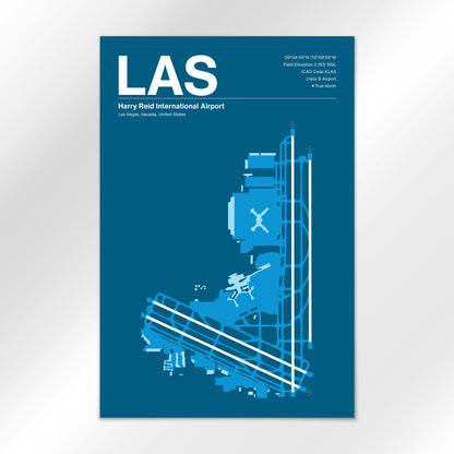 LAS | Las Vegas - Skyline Blue - 24×36" - No Frame