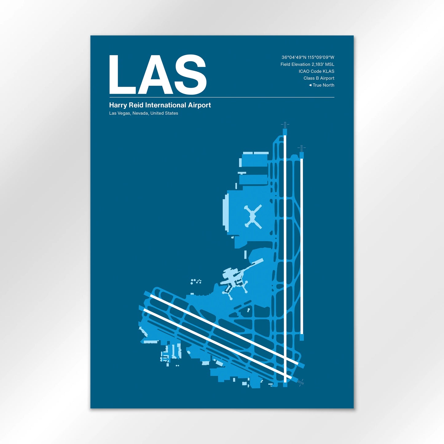 LAS | Las Vegas - Skyline Blue - A2 - No Frame