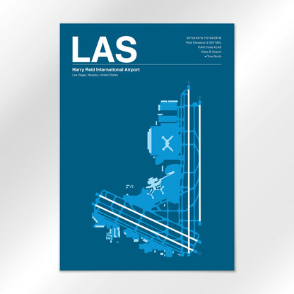 LAS | Las Vegas - Skyline Blue - A2 - No Frame