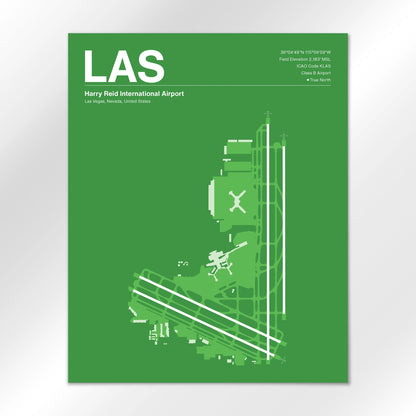 LAS | Las Vegas - Overland Green - 16×20" - No Frame