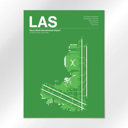 LAS | Las Vegas - Overland Green - 18×24" - No Frame