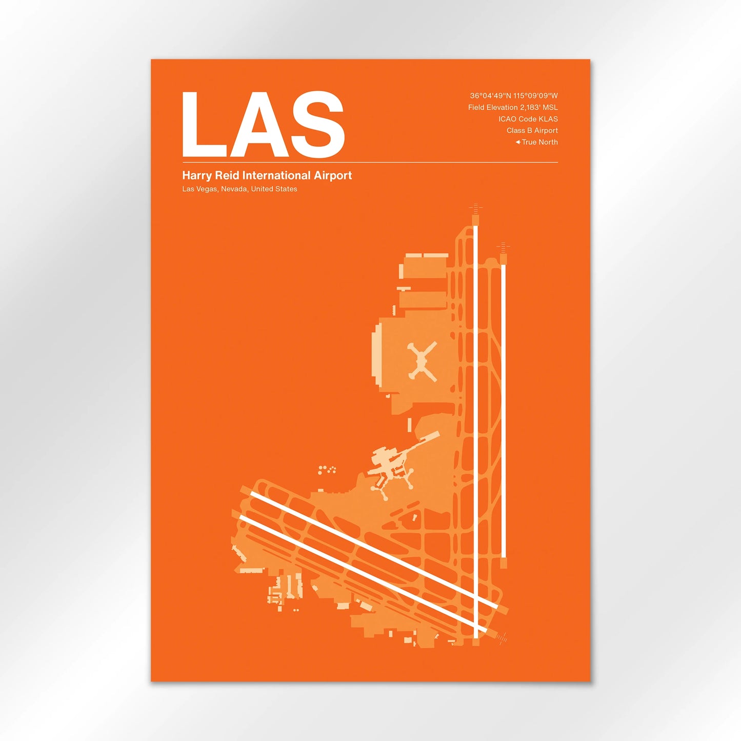 LAS | Las Vegas - Sunset Orange - A1 - No Frame