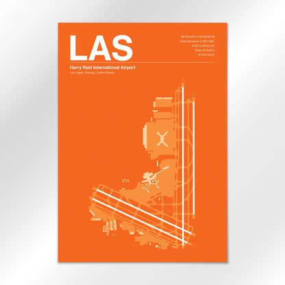 LAS | Las Vegas - Sunset Orange - A3 - No Frame