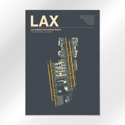 LAX | Los Angeles - Mid - Century Slate - A1 - No Frame