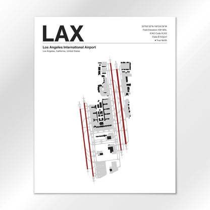 LAX | Los Angeles - Mid - Century Modern - 16×20" - No Frame