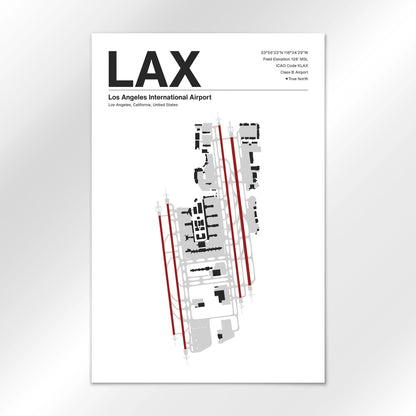 LAX | Los Angeles - Mid - Century Modern - 24×36" - No Frame