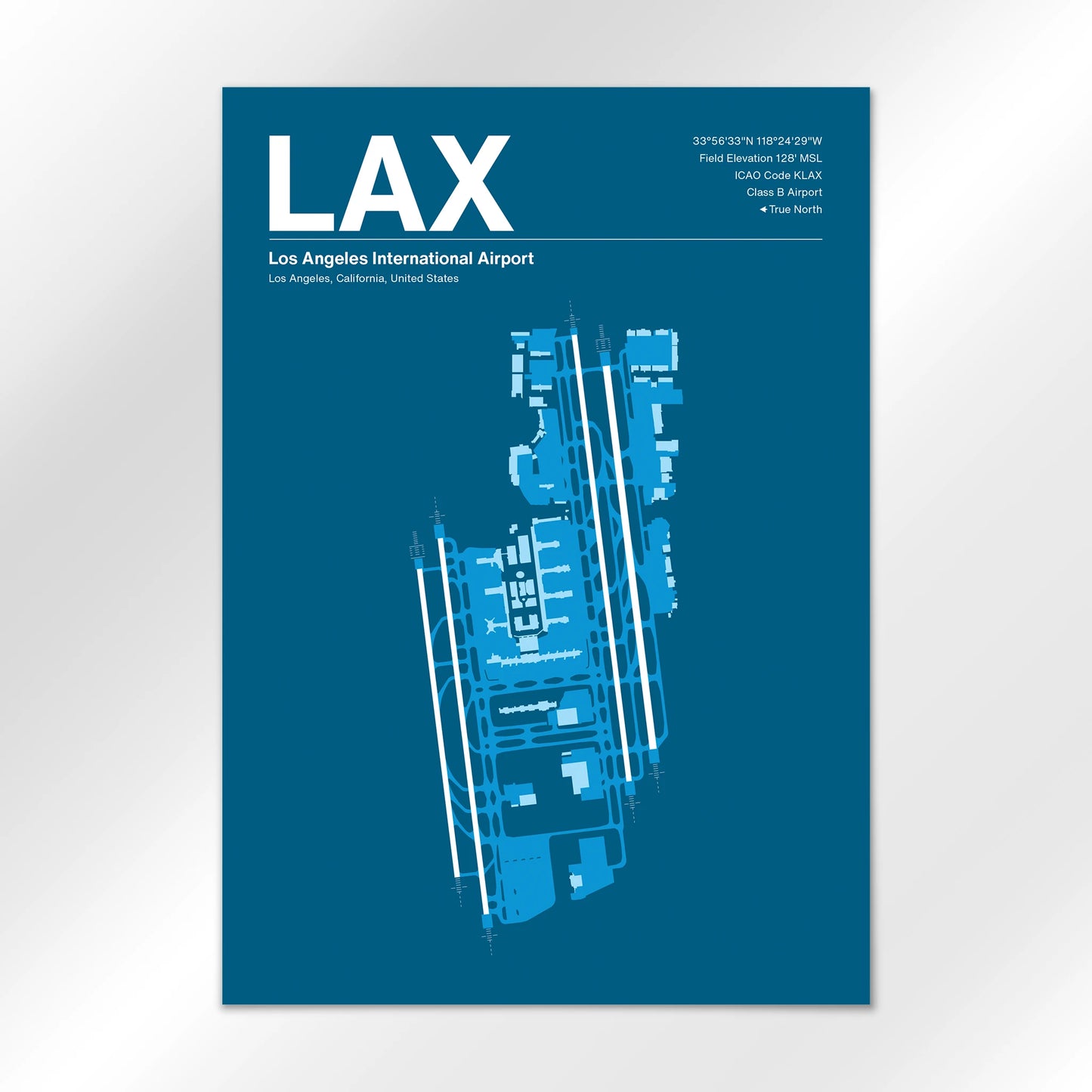 LAX | Los Angeles - Skyline Blue - A1 - No Frame