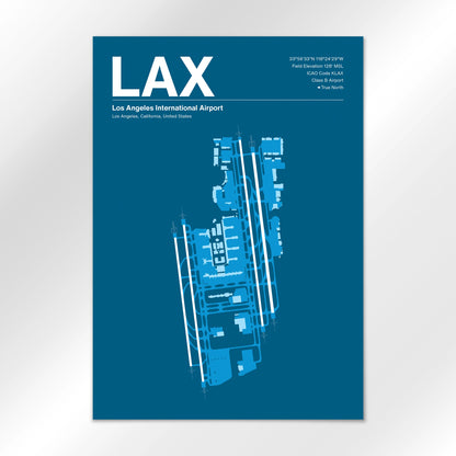 LAX | Los Angeles - Skyline Blue - A1 - No Frame