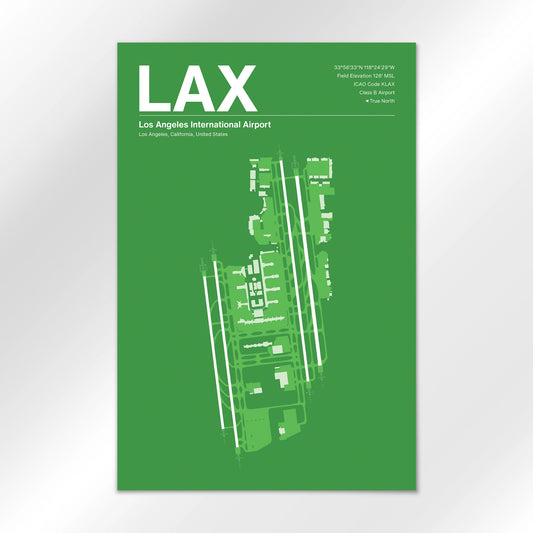 LAX | Los Angeles - Overland Green - 12×18" - No Frame