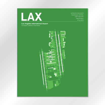 LAX | Los Angeles - Overland Green - 16×20" - No Frame