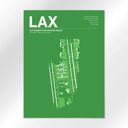 LAX | Los Angeles - Overland Green - 18×24" - No Frame