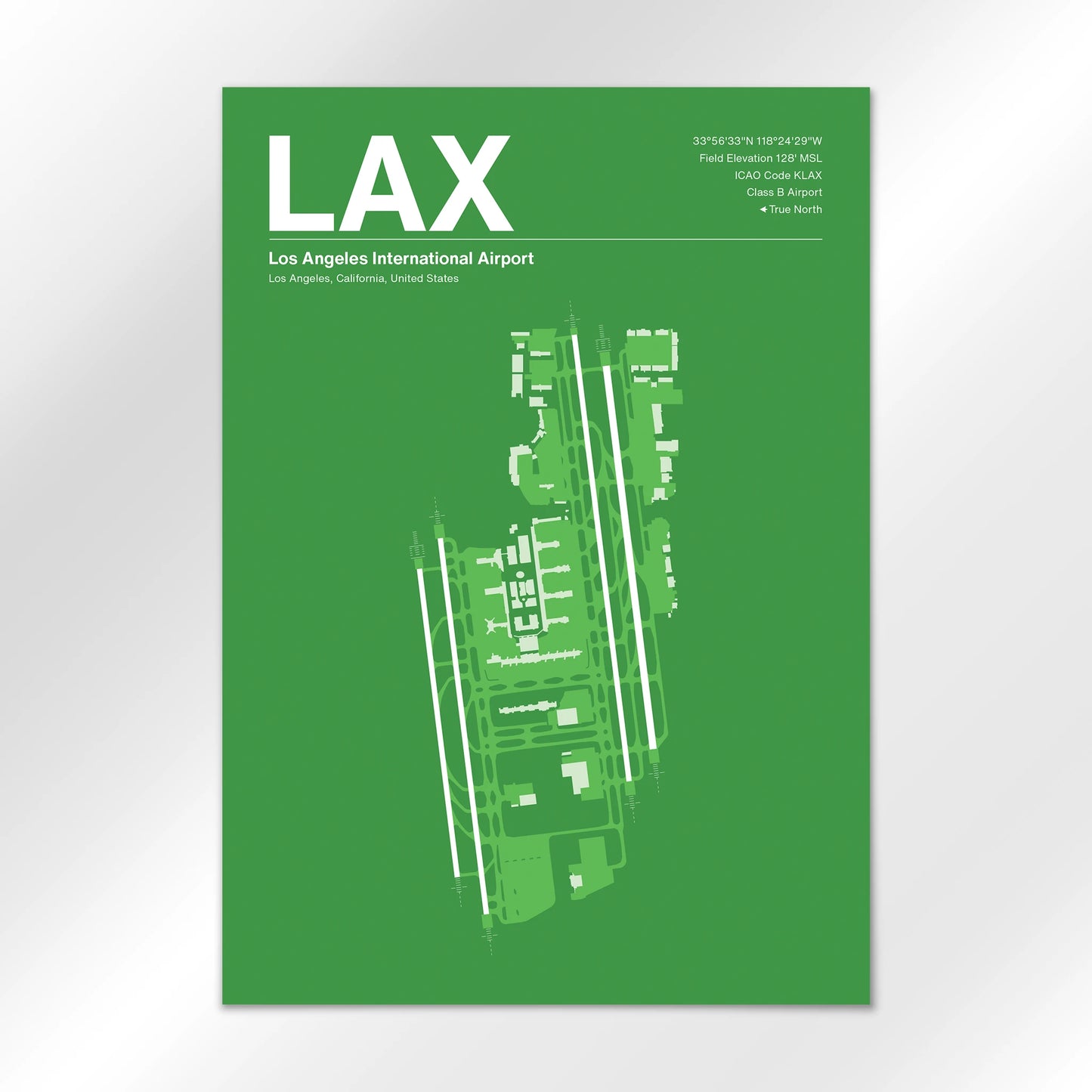 LAX | Los Angeles - Overland Green - A1 - No Frame