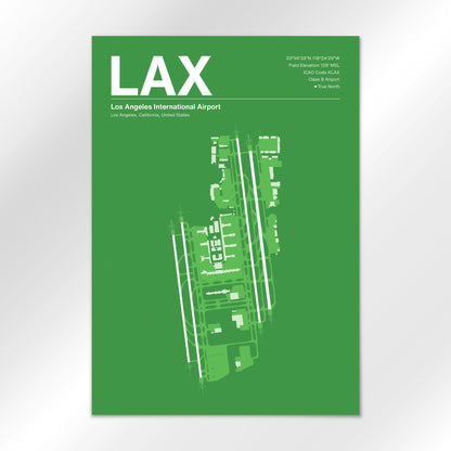 LAX | Los Angeles - Overland Green - A2 - No Frame