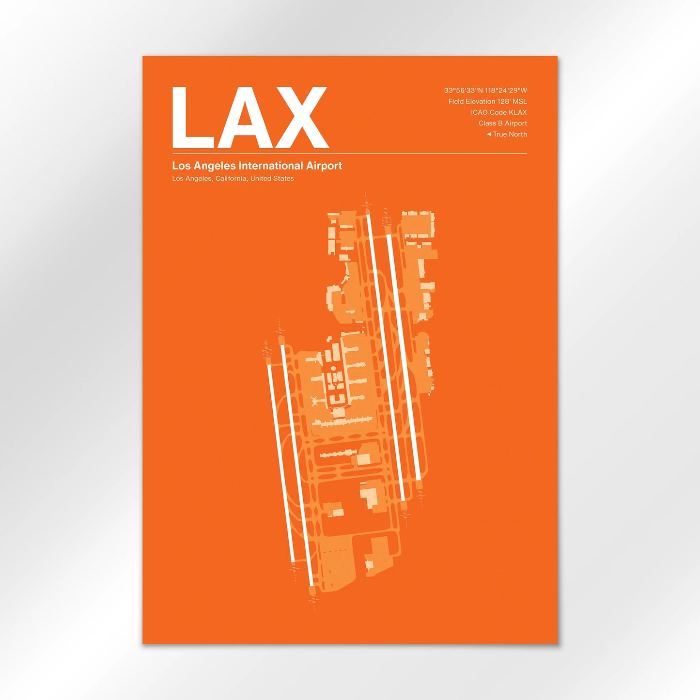 LAX | Los Angeles - Sunset Orange - A2 - No Frame